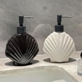 thumbnail image 3 of Simple Shell Ceramic Soap Dispenser Bathroom Shower Gel Lotion Press Bottle, 3 of 6