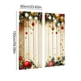 thumbnail image 3 of ZENVIVE 2 Panels Christmas Window Curtains, Semi-transparent Fabric Curtains with Xmas Patterns, Living Room Bedroom Farmhouse Bathroom Home Decor, 59x23.6 In, 3 of 6