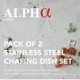 thumbnail image 3 of ALPHA LIVING 70012-Gray 2 Pack 8QT Chafing Dish High Grade Stainless Steel Chafer Complete Set, 8, 3 of 9