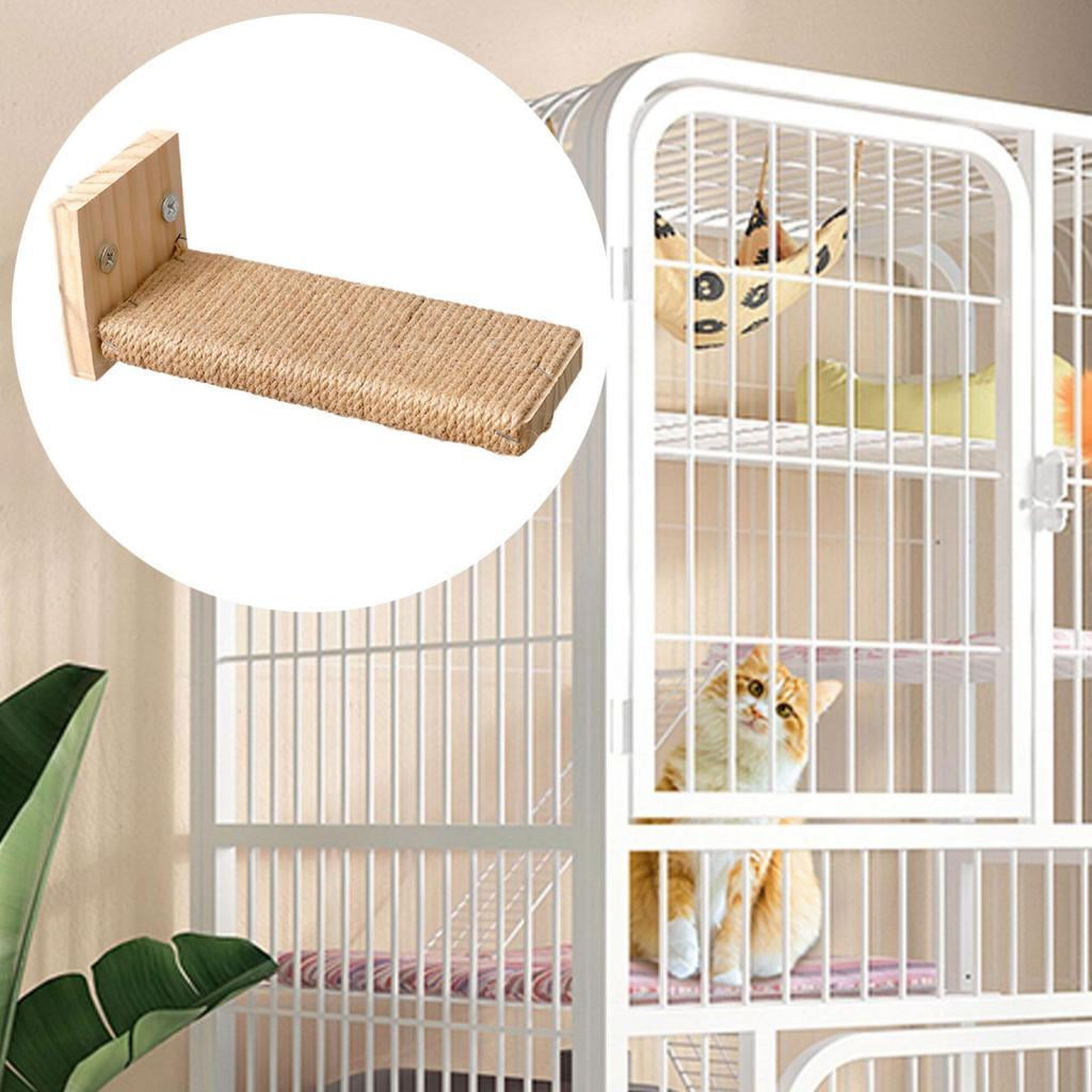 EHJRE Cat Wall Bed, Kitten Wall Furniture, Easy Installation, Indoor Activity, Cat Climbing Ladder, Scratching Post for Small Large Cats S