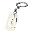 thumbnail image 2 of Key Chain Multipurpose Bright Luster Hollow Out Smooth Surface Reusable DIY Stainless Steel A-Z Letters Women Men Car Key Ring Holder for Wallet,C, 2 of 8