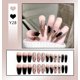 thumbnail image 2 of 5 uds. De uñas postizas de longitud media, uñas rosas, uñas postizas brillantes, uñas postizas de cobertura completa con pegatina de pegamento, 2 of 5