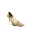 Pre-owned|Jimmy Choo Womens Pointed Toe Stiletto Pumps Gold Metallic Size 37.5 7.5