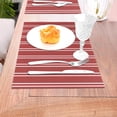 thumbnail image 5 of YFYANG Washable Heat-Resistant Placemats, 70% PVC/30% Polyester, Red Stripes Kitchen Table Mat, 12" x 18" 1 Piece, 5 of 6