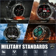 EIGIIS Smart Watch for Men Women Bluetooth Call (Answer/Make Call) Waterproof 1.45 Military Tactical Fitness Watch Tracker