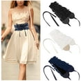 thumbnail image 3 of PIKADINGNIS Women's Lace Waist Belt Obi Bowknot Cinch Wide Belt Bow Tie Wrap Boho Corset Dress Waist Band Pu Leather, 3 of 6