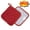 Red, variant on 4Pcs Cotton Potholders Kitchen Everyday Basic Terry Pot Holder Heat Resistant Large Coaster Hot Pads Kit Trivets Set for Cooking and Baking Set