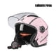 thumbnail image 2 of Casco de moto XINEST abatible rosa certificado ECE por DOT, 2 of 3