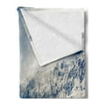 thumbnail image 2 of Winter Soft Flannel Fleece Blanket, Fantasy Lands on Top of the World with Snowy Cliffs and Stones Alps Tranquil Empty, Cozy Plush for Indoor and Outdoor Use, 50" x 70", White Blue, by Ambesonne, 2 of 5