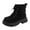 Black, variant on Gvdentm Girl Boots Size 2 Girls Ankle Boots for Toddler/Little Kids - Zipper, Low-Top, Flat Heel, Casual(Black,9)