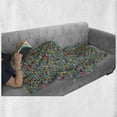 thumbnail image 6 of Colorful Soft Flannel Fleece Blanket, Brazilian Favela Landscape with City Blocks Apartments Urban Architecture Inspired, Cozy Plush for Indoor and Outdoor Use, 50" x 70", Multicolor, by Ambesonne, 6 of 6