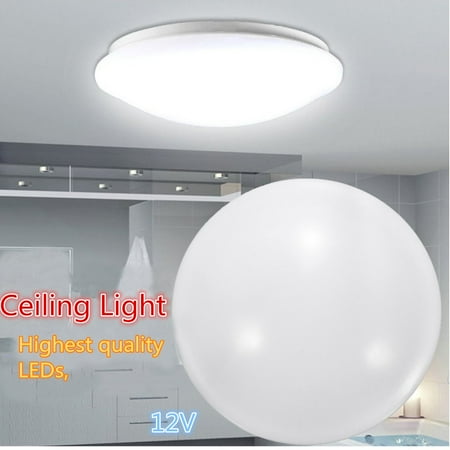 Motorhome Furnace 12V Motorhomes RV Boat White Super Bright 24LED 1200Lm Recessed Interior Solar Ceiling Light ()