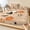 Brown, Terracotta Orange, Woodgrain, variant on Twin Sze Fitted Sheet Set - Cream Halloween 2 Piece Bedding Sets 16" Deep Pocket Fitted Sheet with 1 Pillowcase, Funny Ghost Black CAt Pumpkins Spi-der Brushed Microfiber Hotel Luxury Bed Sheets