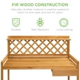thumbnail image 3 of Best Choice Products Outdoor Wooden Garden Potting Bench, Workstation Table w/ Cabinet Drawer, Open Shelf - Natural, 3 of 8