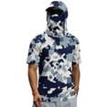 thumbnail image 2 of Men's Lightweight Camouflage Gradient Quick Dry Fishing Hoodie Shirt - UPF 50+ Sun Protection Short Sleeve Shirts with Neck, 2 of 7