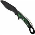 thumbnail image 4 of 15" Two Tone Frost Wood Kukri Black Hunting Knife with Leather Sheath, 4 of 5
