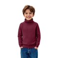 thumbnail image 5 of EnJoCho Toddler Kids Lightweight Cable Knit Sweater Turtleneck Pullover Top Warm Solid Undershirt Fall Winter Soft Baby Child Thermal Wear Layering, 5 of 6