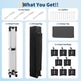 thumbnail image 5 of Studyset 10x30 Pop Up Canopy - Heavy Duty Outdoor Canopy Tent with Portable Roller Bag - 3 Adjustable Height, 4 Weight Bags, 8 Stakes & 6 Guy Ropes Included, 5 of 7