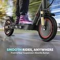 thumbnail image 2 of Electric Scooter for Adults, Foldable E-Scooter with Front/Rear Turn Signal Lights & Dual Suspension, 10" Large Honeycomb Solid Tires, 550W Motor up to 22 MPH, 2 of 10