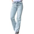 thumbnail image 3 of WMTBSRSW Bell Bottom Jeans for Women Trendy Low Waisted Wide Leg Denim Pants Stretchy Jeans Flare Leggings with Pockets Y2k Jeggings, 3 of 8