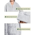 thumbnail image 5 of PAVILIA Womens Housecoat Zip Robe, Fleece Zip Up Front Robe Bathrobe, Plush Warm Zipper House Coat Lounger for Women Ladies Elderly with Satin Trim, Pockets, Long - Light Gray (Large/X-Large), 5 of 10