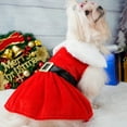 thumbnail image 4 of Christmas Dog Dresses Costume Santa Puppy Dress One Piece Pet Apparel Girl Doggies Holiday Party Outfits, 4 of 7