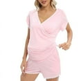thumbnail image 2 of Women Maternity Nursing Pajamas Set Short Sleeve Breastfeeding Sleepwear Suit Nursing Pjs Set Double Layer Postpartum Top and Shorts Set S-XXXL, 2 of 6