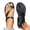 Black, variant on Women's Toe Ring Flat Sandals, Ankle Strap Open Toe Summer Shoes for Beach and Casual Wear
