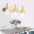 thumbnail image 6 of JLOWCO Modern Adjustable Height H Track Pendant Lighting for Kitchen Island 3 Pack Light Fixture Dining RoomSmall Yellow Pendant Light Fixtures (LED Bulb Include), 6 of 7