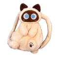 thumbnail image 1 of Lindo Animal de Peluche Gato Mochila Mochila Escolar Mochila Suave Y Elegante Mochila Escolar para Mujeres Niños Estudiantes Niñas Regalos de , beige, 1 of 8