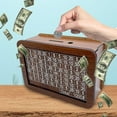 thumbnail image 2 of Upgrade Cash Vault Wooden Savings Box, Wooden Cash Saver Money Box, 10000 Savings Challenge Box, Cash Saver Box Coin Piggy Bank, Wooden Money Box with Counter, Piggy Bank for Child Adults, 2 of 8