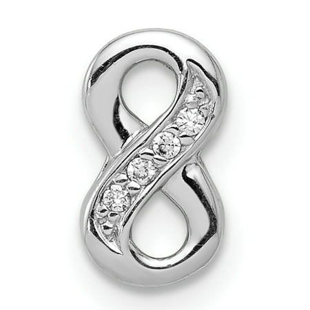 Cubic Zirconia Slide Pendant - 925 Sterling Silver Cubic Zirconia Cz Infinity Slide Pendant Charm Necklace Chain Gifts For Women For Her