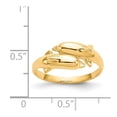 thumbnail image 3 of Diamond2Deal 14K Yellow Gold Double Dolphin Ring for Women Size 6, 3 of 7