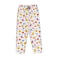 thumbnail image 4 of Xecao Cartoon Birds & Flowers Women's Straight Lounge Pajama Pants: The Epitome of Relaxed Sleepwear, 4 of 9