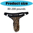 thumbnail image 5 of Men's Low Rise T Back G-String Thong with Animal Dots Print Bulge Pouches Lingerie Briefs Male Jockstrap Underwear, 5 of 7