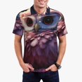 thumbnail image 1 of Fotbe Cute Flower Owl Camiseta Polo de Golf para Hombre con Estampado – Camisa Deportiva Transpirable con Cuello Abotonado-Large, 1 of 6