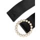 thumbnail image 2 of Cinturón de cintura de hebilla de perlas falsas para mujeres de talla grande INSPIRE CHIC, cinturones anchos de terciopelo vintage para vestido de 25.59-32.28" negro, 2 of 4