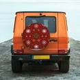 thumbnail image 4 of Haiem Spare Tire Cover , Wheel Cover with Merry Christmas printed, Camper Spare Tire Cover Fit for Jeep Wrangler Rv SUV Truck Travel Trailer-17 inch, 4 of 9