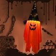 thumbnail image 6 of Nrmvnmi Halleween Hanging Witch Hat Ghost Lights Decoration,Halloween Lights Outdoor Decor, New Upgrade Enhanced Lighting Brightness, Suitable for Party Yard and Tree(With Battery), 6 of 6