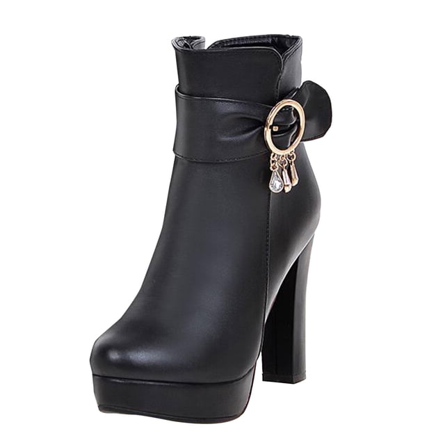 NECHOLOGY Botas Mujer Adulto Femenino Zapatos Botines para mujer Sexy Platform High Hell Girl Shoes Botines con tacones para mujeres Bottoms gruesos (Black, 8.50)