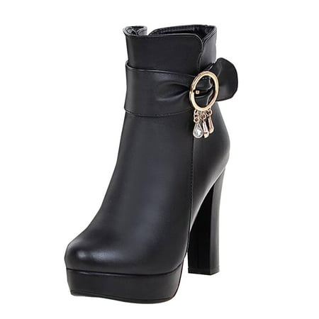 

YUHAOTIN High Heels for Women Boots Sexy Platform High Hell Girl Shoes Ankle Boots with Heels for Thick Bottoms Sexy High Heels for Women for Sexy Clubbing Womens Dress Sandals Low Heel Wedge