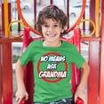 thumbnail image 3 of Tee Hunt No Means Ask Grandma Youth T-Shirt Granny Mother's Day Funny Mimi Nana Kids, Green, Small, 3 of 5