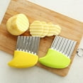thumbnail image 5 of Wave Cutting Knife Potato Vegetable Fruit Melon Slicer French Fries Knife Cutter, 5 of 16