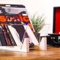 thumbnail image 4 of Vinyl Record Storage Stand, Solid Pine Wood Crystal Clear Acrylic, Large Capacity Multi Functional Space-saving Shatterproof, Dust Protection for 7 Inch 12 Inch Albums, Gift for Audiophiles, 4 of 5