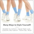 thumbnail image 5 of Basico Lightweight Slouchy socks for women | Light Blue Slouch Socks for Girls | Scrunch Socks | (6PK, Shoe Size 5-9 1/2), 5 of 5