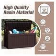 thumbnail image 3 of SONGMY 120 Gallon Resin Deck Box, Large Outdoor Storage Box Waterproof & Lockable for Garden, Patio, Pools (Deep Brown), 3 of 7