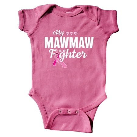 

Inktastic Breast Cancer Awareness My Mawmaw is a Fighter Gift Baby Boy or Baby Girl Bodysuit