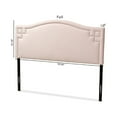 thumbnail image 6 of Baxton Studio Aubrey Modern and Contemporary Light Pink Velvet Fabric Upholstered Queen Size Headboard,Wholesale, 6 of 7