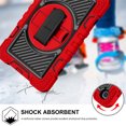 thumbnail image 6 of TECH CIRCLE Galaxy Tab A 8.4" Case SM-T307,  Sturdy Kickstand Rugged Case with Hand/Shoulder Strap, Red, 6 of 8