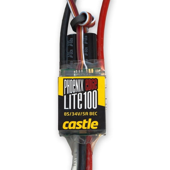 Castle Creations Phoenix Edge Lite 100-Amp 34V ESC w/5 Amp BEC CSE010011100 Speed Controls Aircraft